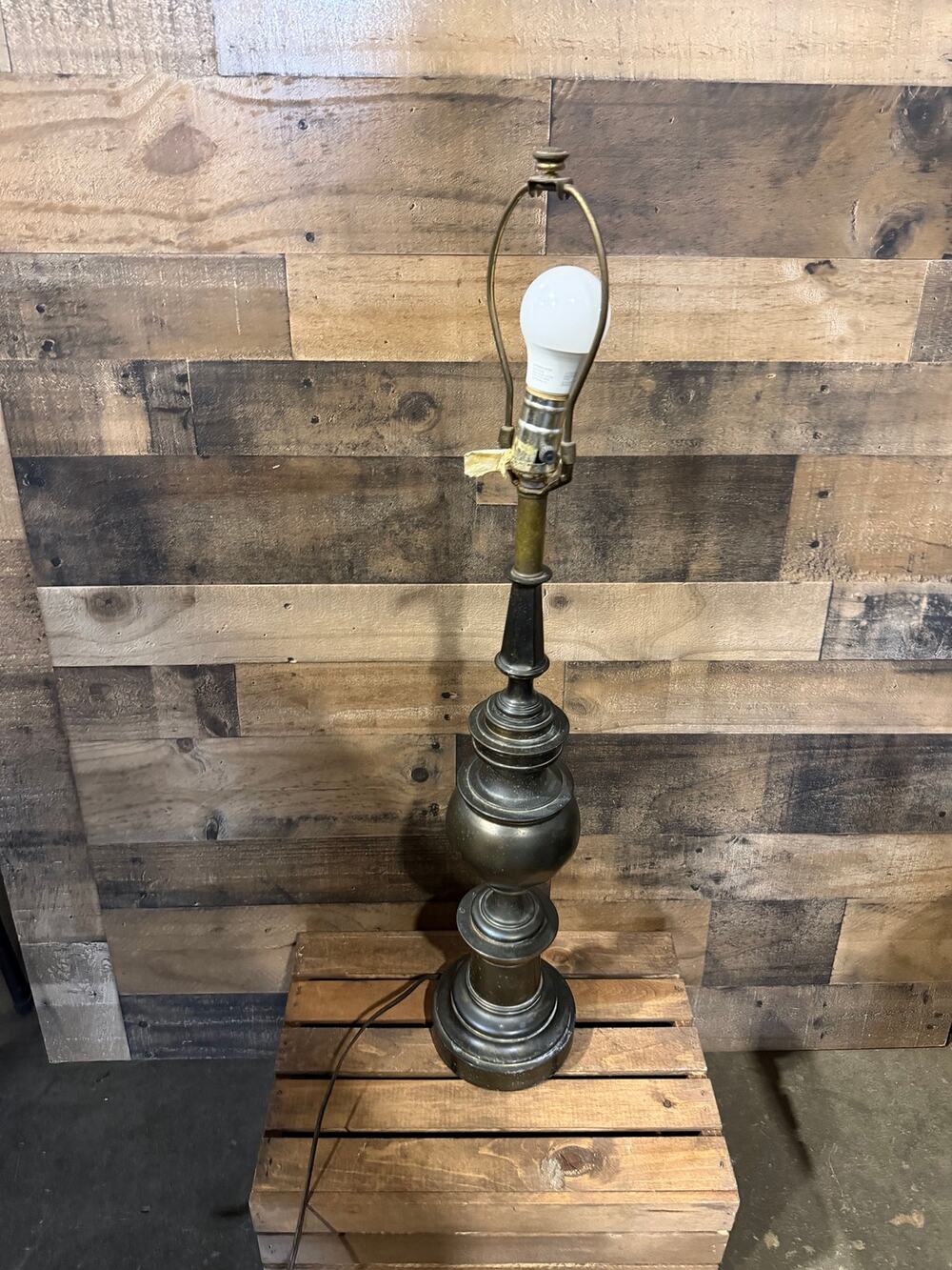 Heavy Brass Table Lamp - Classical Baluster Urn Style - Traditional Desk Light